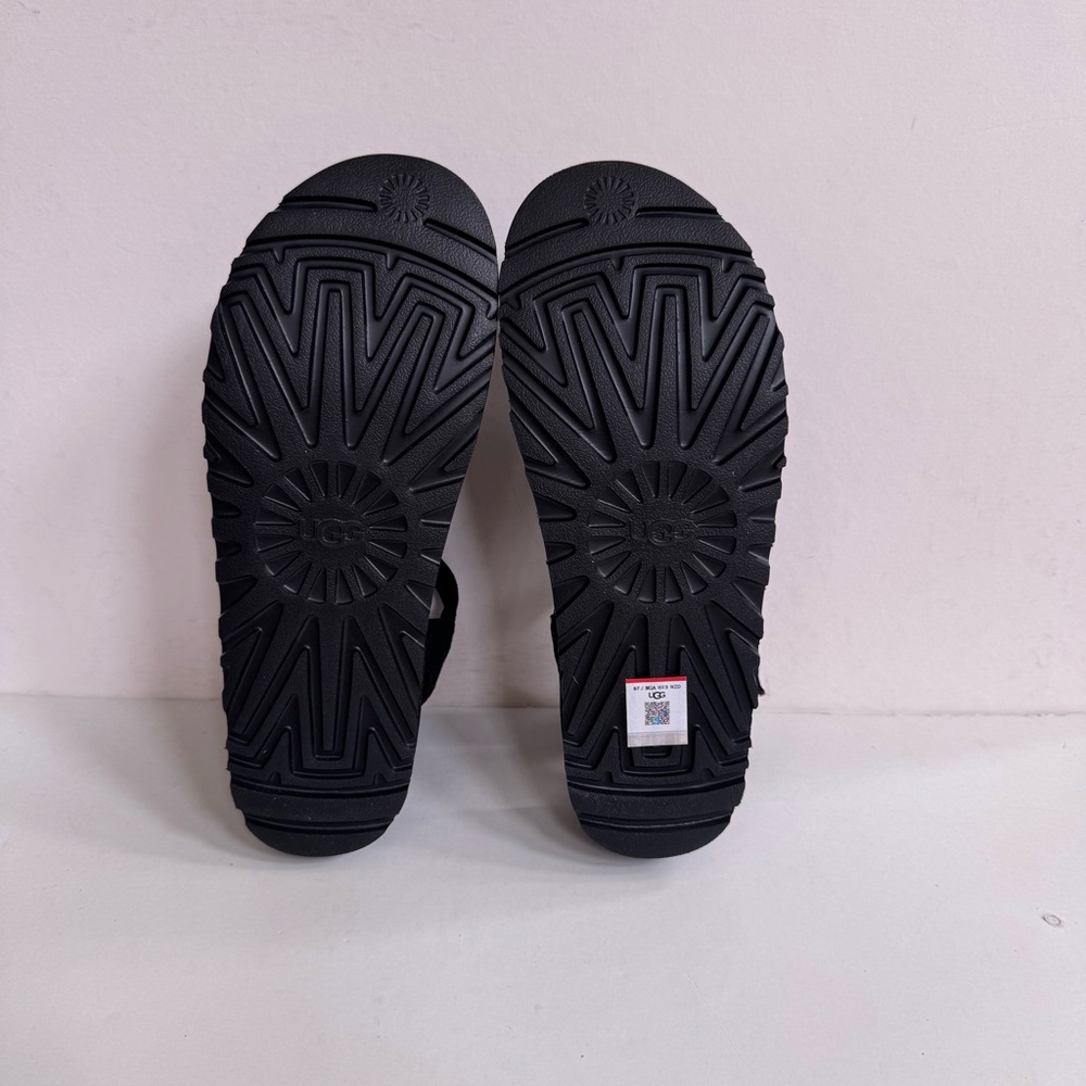 UGG GOLDENSTAR BLACK SLIDE PLATFORM STRAPPY SANDALS US 11 - Picture 5 of 6